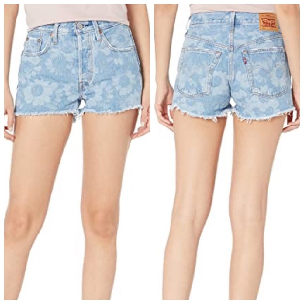 Levi’s 501 Athens Blossoms Flowers High Shorts 25